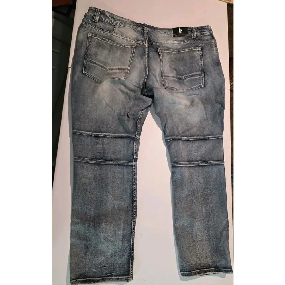 M1719 MAKOBI MOTO SIDE BIKER BLUE JEANS VINTAGE 46x34